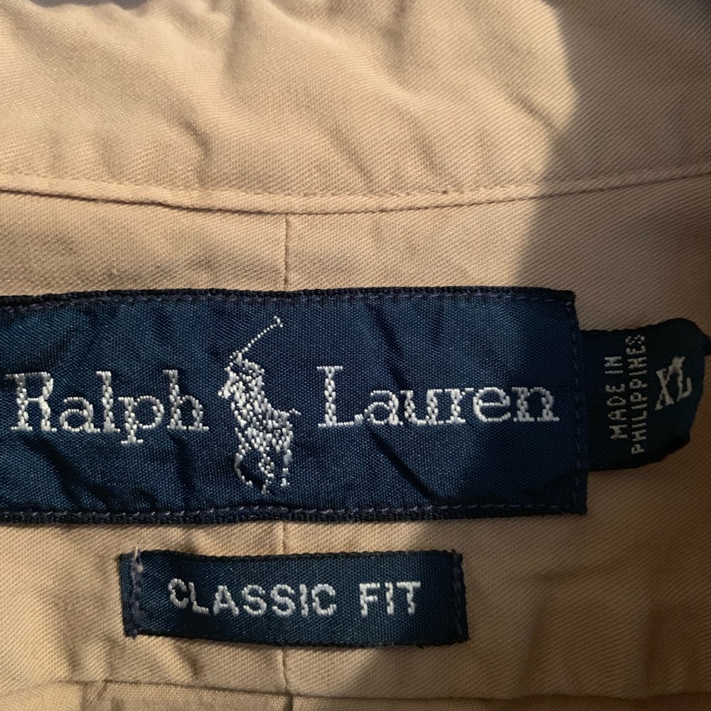 Ralph Lauren Tan Button Down Shirt - Picture 3 of 3